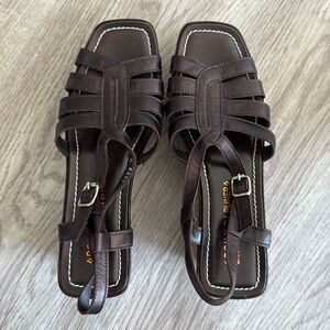 Donald J Pliner SABY Brown Leather Sandals- Size 8.5
